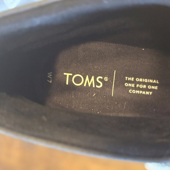 Toms Melrose Wedge Lug Sole Black Suede Lace Up Boots 7W - Picture 8 of 8